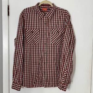 Men's Merrell Button-Up Orange Regular XXL 100% Cotton